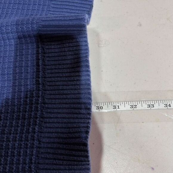 Woman Within Women's Waffle Knit Side Buttons Pullover Sweater Blue Size 1X - Picture 10 of 10